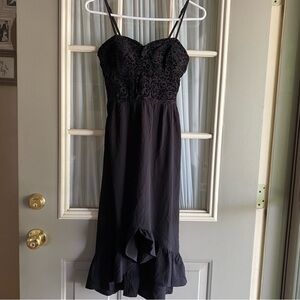 NWT Band Of The Free Bustier Black Ruffle Cocktail Dress
